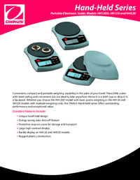 Thumbnail of document Data Sheet - HH Series, OHAUS Toploader Balance